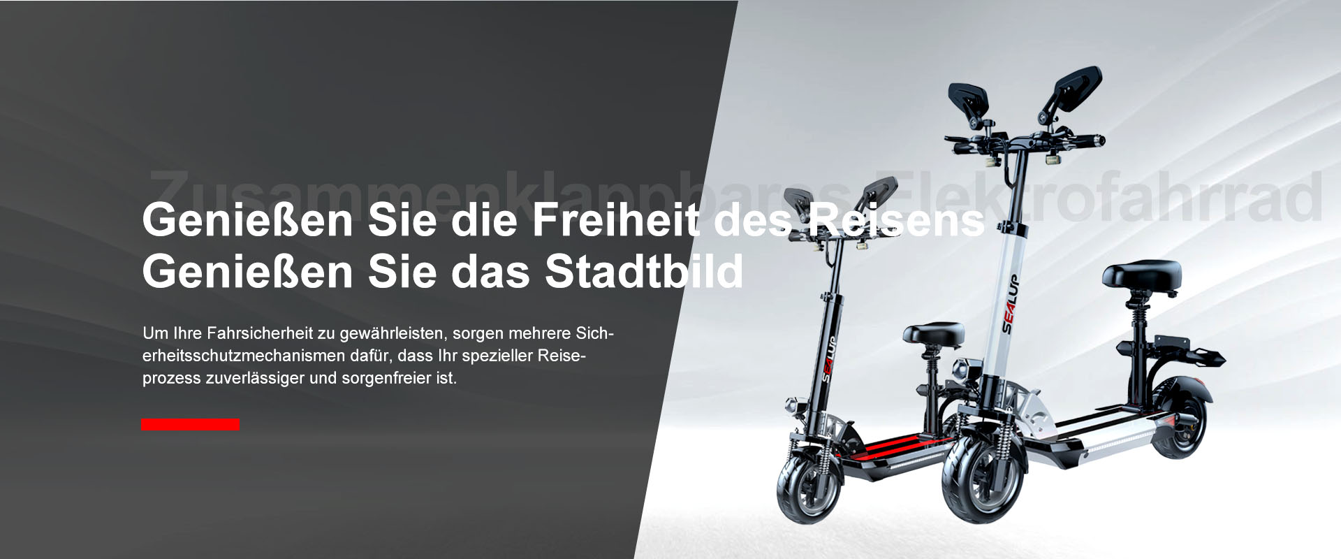 Zusammenklappbares Elektrofahrrad